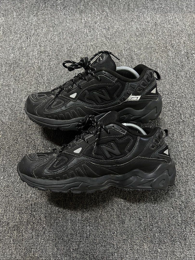 New Balance 703 Triple Black (Category: Sneakers) located in Cebu City. Submitted by beyond.curations (Listing ID 1439887621, Image 2). Description: New Balance 703 Triple Black Size : 9 US No Seps Outsole : 90% .