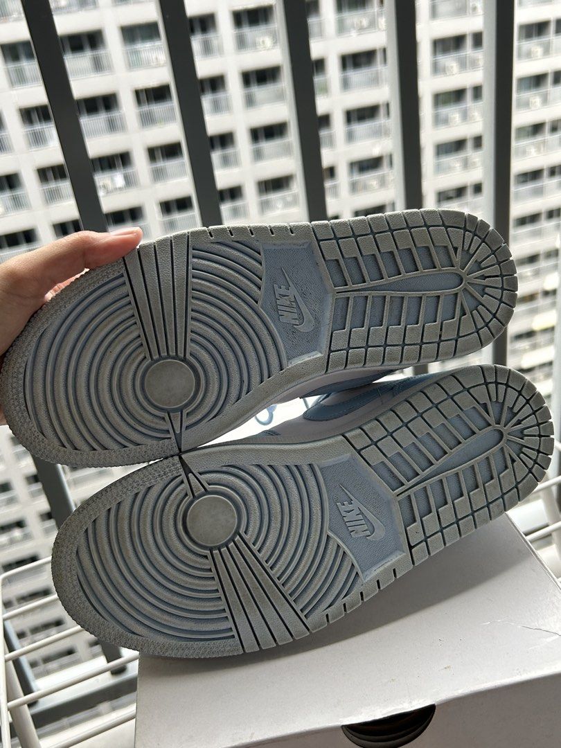 Nike Air Jordan 1 Low (Category: Sneakers) located in Manila. Submitted by prelovedbykl7 (Listing ID 1439902654, Image 3). Description: - Authentic Nike Air Jordan 1 Low - Colorway: White/Ice Blue - Classic low-top silhouette - Made with leather and textile materials - Includes original box and tissue paper - Ideal for everyday wear and sneaker collectors.