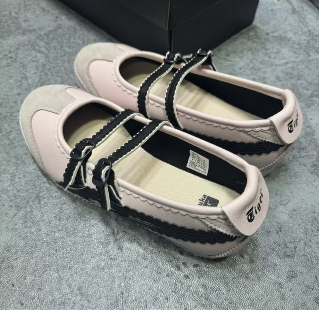 Onitsuka Tiger Mary Jane Shoes - Multiple Colors Available (Category: Sneakers) located in Pasay City. Submitted by desharoww (Listing ID 1439966287, Image 2). Description: Viral Premium one-to-one quality Mary Jane flats (Onitsuka-inspired) — straight from China 🇨🇳 Clean stitching, premium materials, comfy flat sole, and super cute everyday fit. Soft inner lining with detailed scallop accents and double buckle straps ✨ Available Colors: • Blac