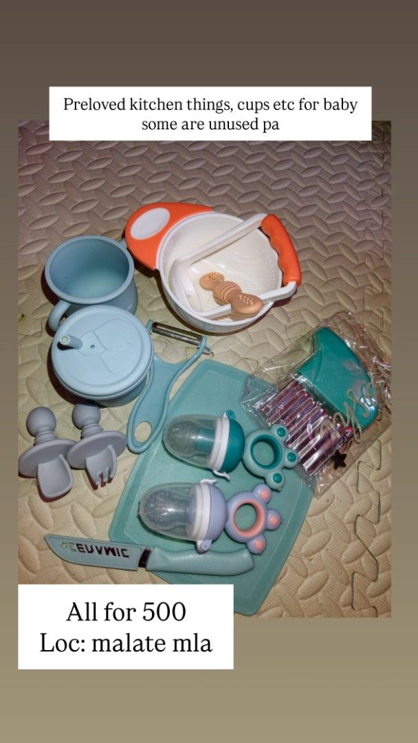 Prelovee baby things for feeding (Category: Weaning & Toddler Feeding) located in Manila. Submitted by jheisjlove (Listing ID 1439814029, Image 1). Description: .