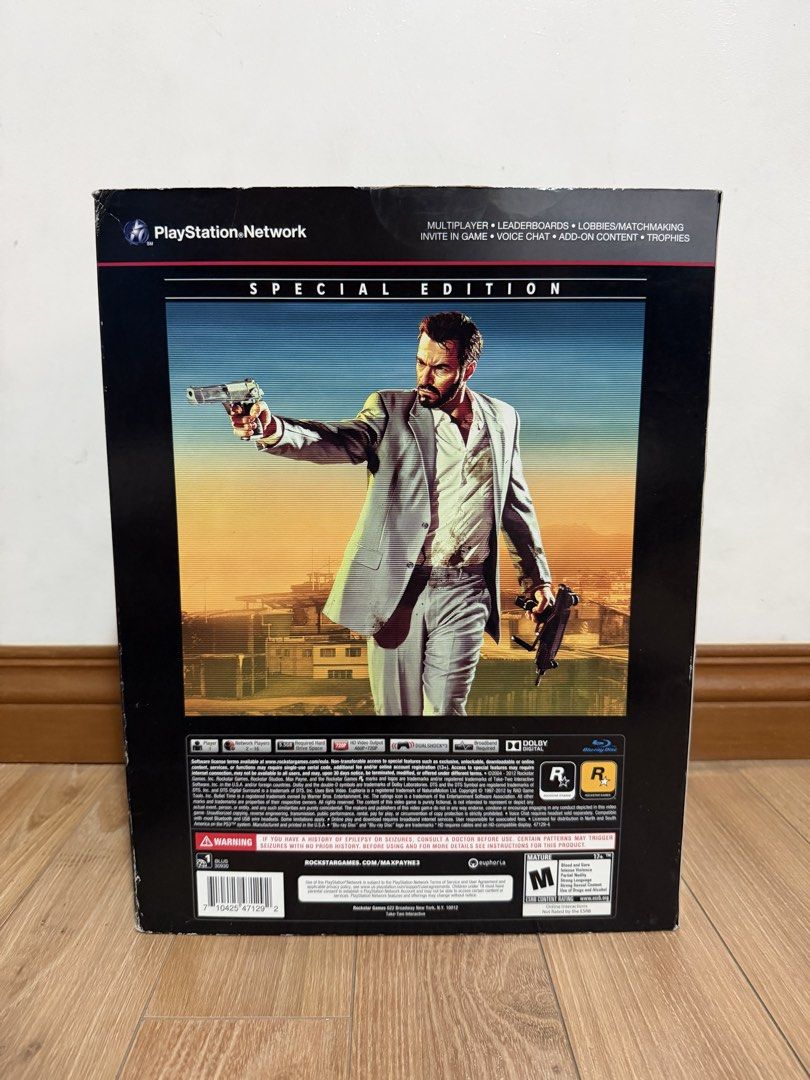 PS3 Max Payne 3 Special Edition (Category: PlayStation) located in Mandaluyong City. Submitted by imagsan (Listing ID 1439813324, Image 3). Description: FOR SALE: PS3 Max Payne 3 Special Edition Price: 5,000 ITEM Condition: Open - Box ITEM Description: Open - Box Only Game was played Statue never been displayed Complete Warranty: None Contact No. Will be given upon dibs or Buyer Meet-Up Location : Puregold Kalentong Makati Area Grab Express can b