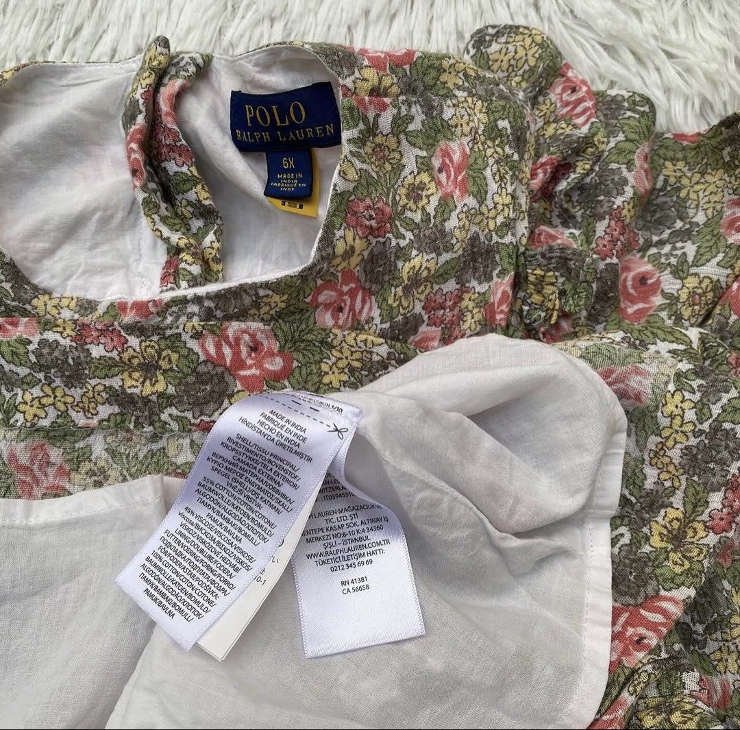 Ralph lauren dress 6x (Category: Babies & Kids Fashion) located in Dagupan City. Submitted by flor_sandra (Listing ID 1439922762, Image 3). Description: Likenew No flaws Not faded No stains.