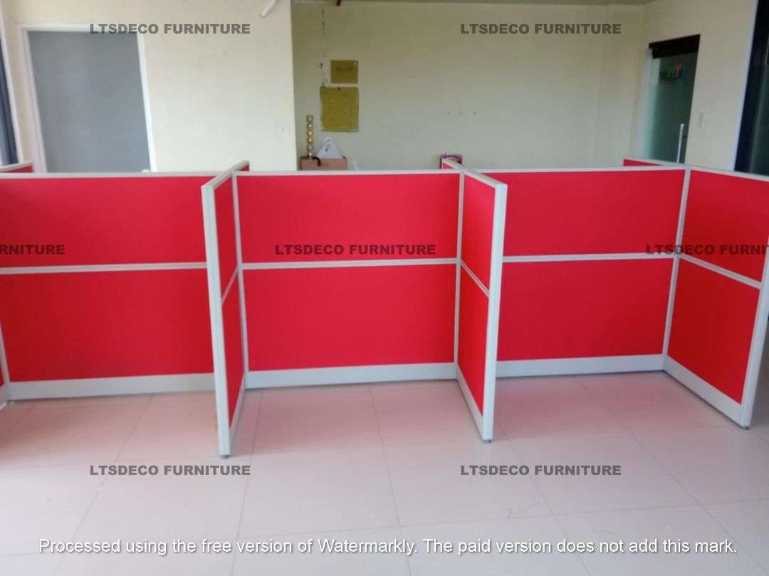 Red Office Cubicle Partitions Office Partition Office Furniture ...