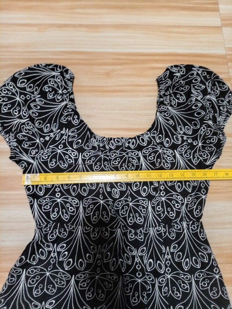 REITMANS Short-Flutter-Sleeve Wrap Eyelet Dress (Category: Dresses) located in Calasiao. Submitted by thrift205 (Listing ID 1439899008, Image 3). Description: REITMANS Short-Flutter-Sleeve Wrap Eyelet Dress SP on tag #23.