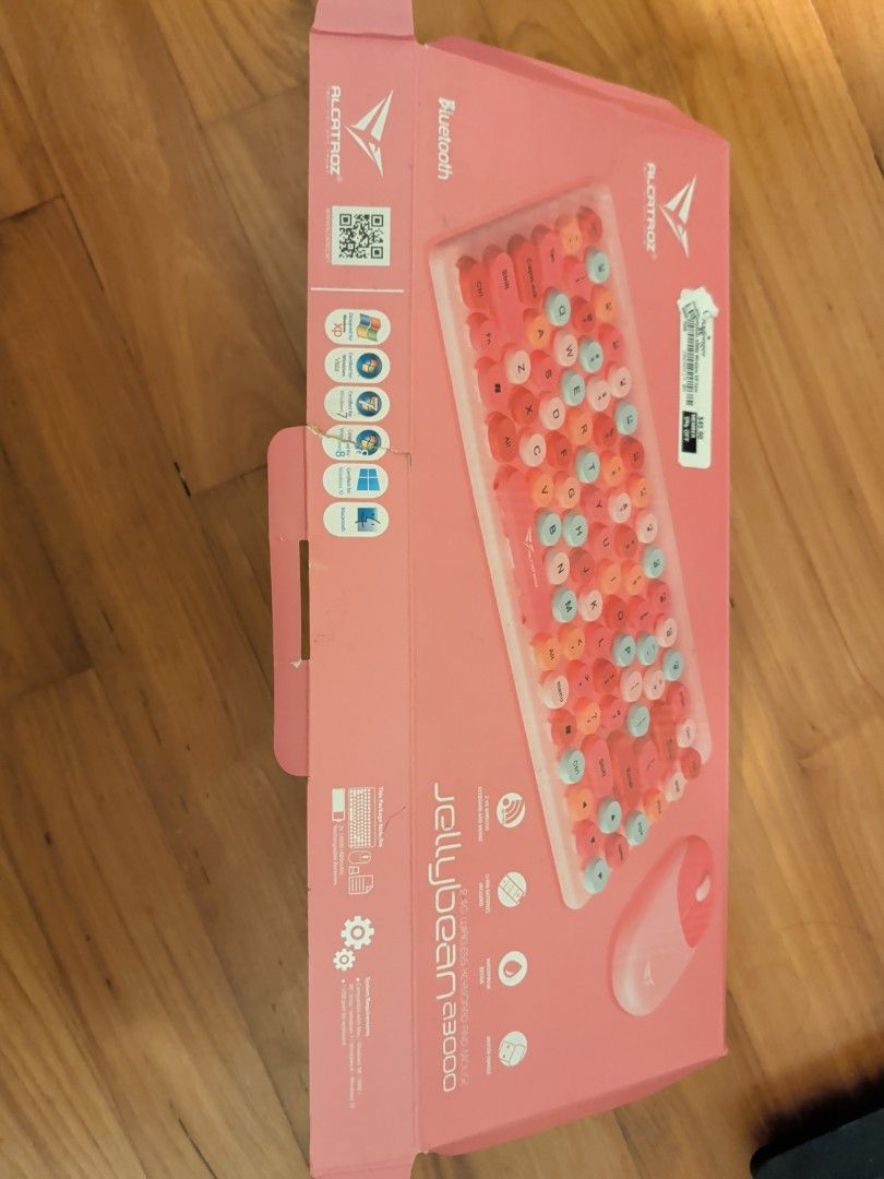 Retro Round Keycap Keyboard and Mouse Set - Pink464235096315668480