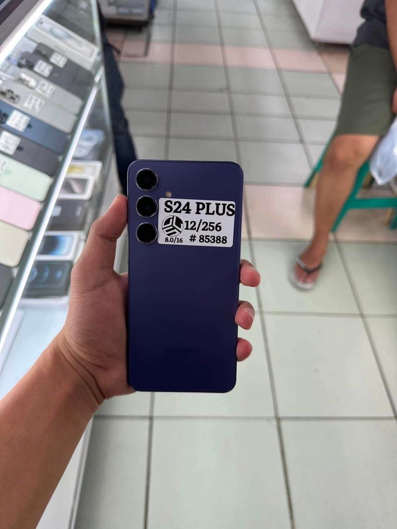 SAMSUNG S24 PLUS 12/256GB OPENLINE NTC VARIANT NO ISSUE (Category: Other Gadgets) located in San Juan City. Submitted by ainahgadgetsshop (Listing ID 1439957102, Image 1). Description: SAMSUNG S24 PLUS 12/256GB OPENLINE MAY 2026 STALL #: XB-07 FOR SALE | TRADE / SWAP PASS SA MGA SCAMMERS / THIRD PARTY (RFS: Buy and Sell) ⬇️DETAILS⬇️ •12/256 GB (Other storage is also available) •Purple (Other color is also available but price may vary) •NTC Varian