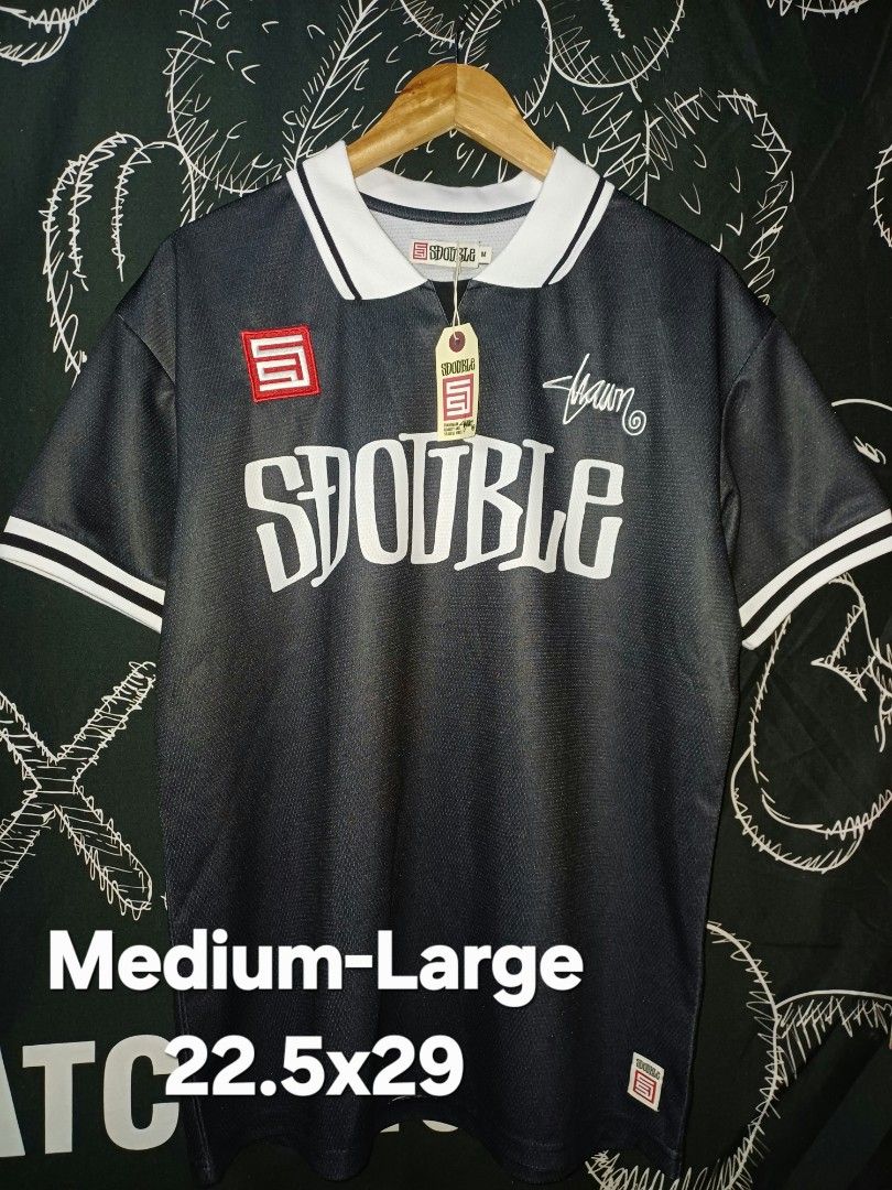 S-Double Football Jersey (Category: Tshirts & Polo Shirts ) located in Marikina City. Submitted by plus6three (Listing ID 1439981527, Image 1). Description: S-Double Football Jersey-Solid Black Medium-Large 22.5x29 Brand New 4,500php Negotiable Marikina/Antipolo Area DM📩.