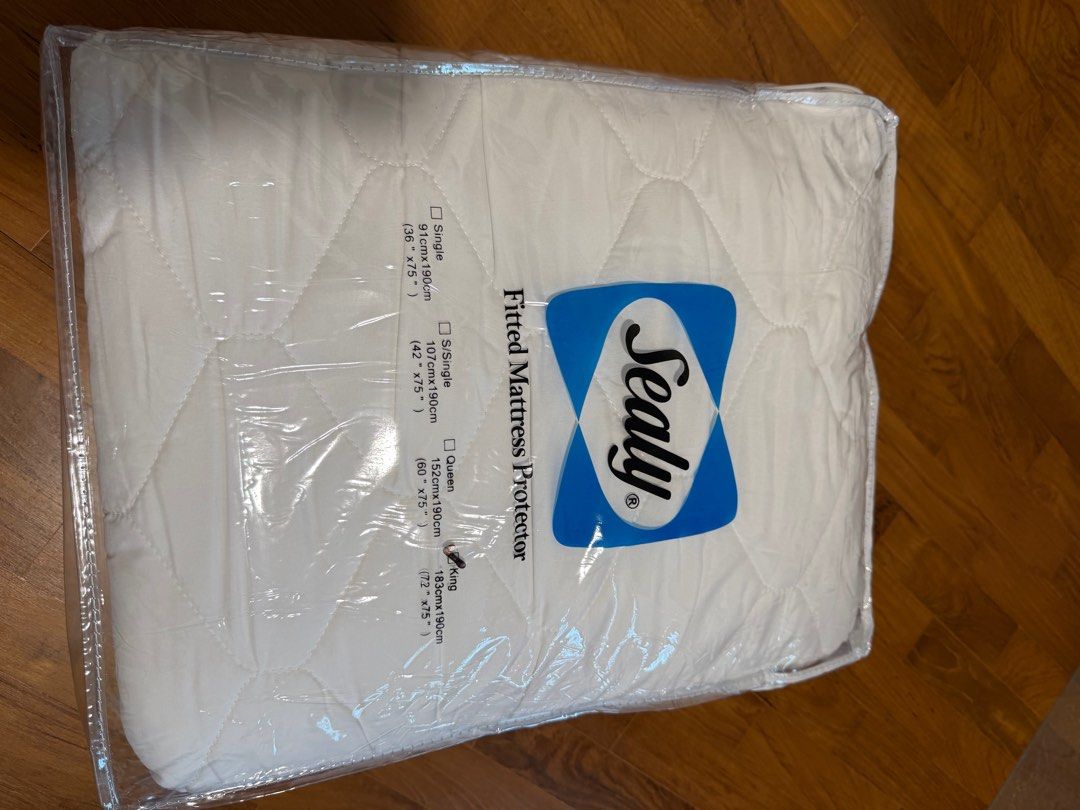 Sealy King Size Fitted Mattress Protector, Furniture &amp; Home Living ...