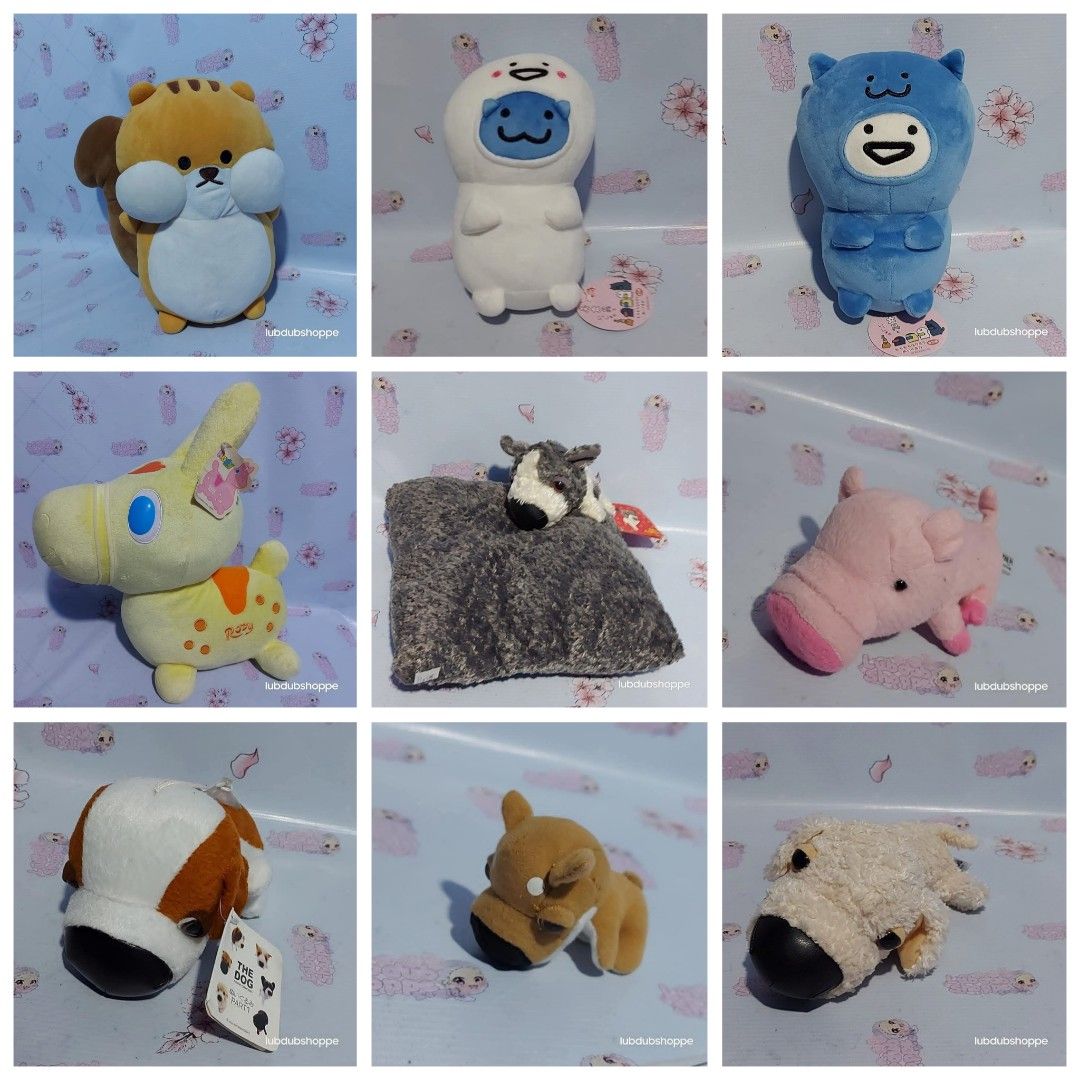 🌸SET SALE🌸 The Dog International Artist Collection Shina Inu Beagle Fluffy Beige Poodle Papillon + Pig Pink Piglet + Mochi Mochi Narikiri Obungu to Issho Stationery Neko Cat + Marshmallow Siberian Squirrel + Rody Horse — Animal Mascot Plush Stuffed Toys (Category: Toys & Games) located in Apalit. Submitted by lubdubshoppe (Listing ID 1439895227, Image 1). Description: LAST PRICE POSTED; The original price for the set is PHP 4,141; and items can