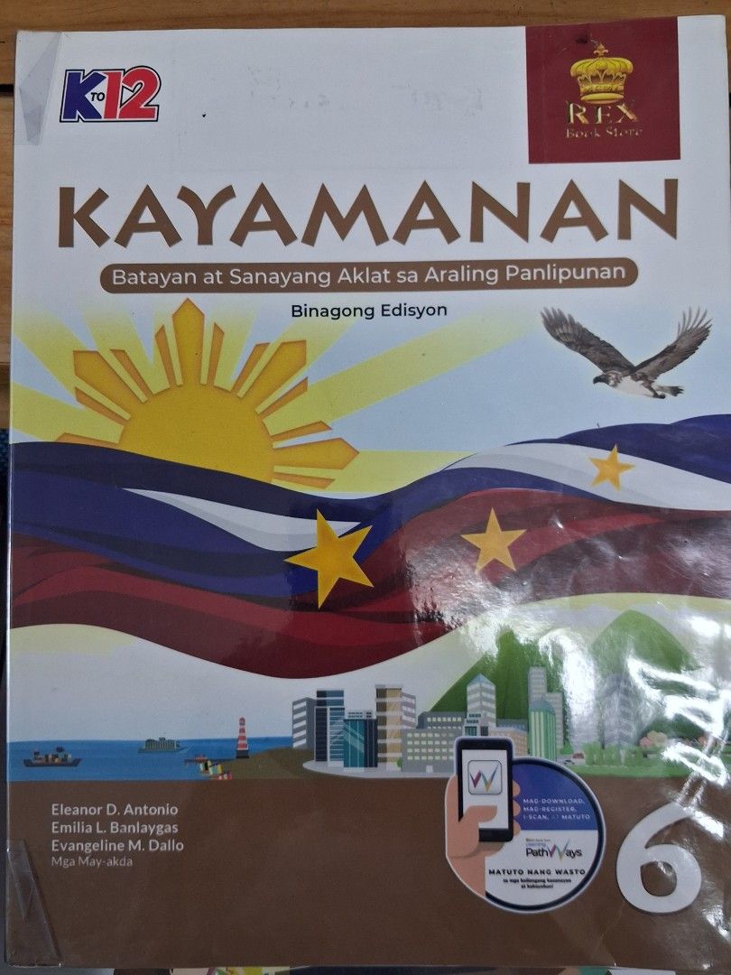 Super Sale! Grade 6 Rex Textbooks (Category: Textbooks) located in Valenzuela. Submitted by jjbeautydreams (Listing ID 1439962472, Image 3). Description: -Grade 6 Textbooks set -P150 each Book -2nd Hand Books with answers,pencil and pen check marks on some pages and activities. - Set of K-12 workbooks for Grade 6 - Includes: -English SOLD -Mapeh SOLD -Math for Life - Science Links -KAYAMANAN (Araling Panlipunan) -Yamang Filipino -EPP Learning &Li
