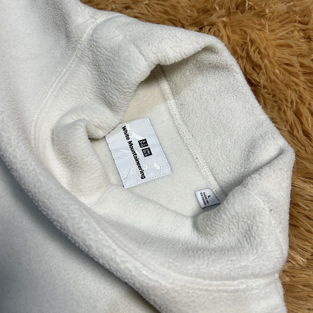 Uniqlo white mountaineering sweater (Category: Coats, Jackets and Outerwear) located in Manila. Submitted by albrtthriftpicks (Listing ID 1439985686, Image 2). Description: 25x24 27 fit to M to L 550 freeshipping via jnt.