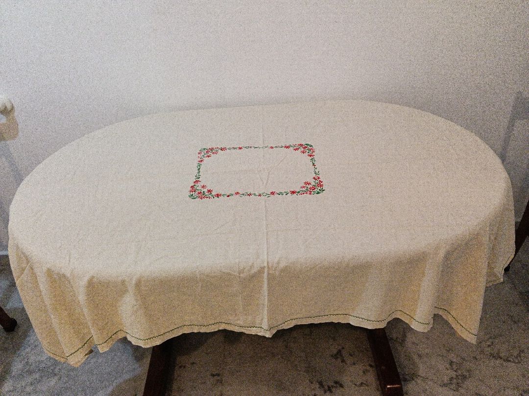 Vintage Rectangular Tablecloth - Elegant Floral Design464192508128798720