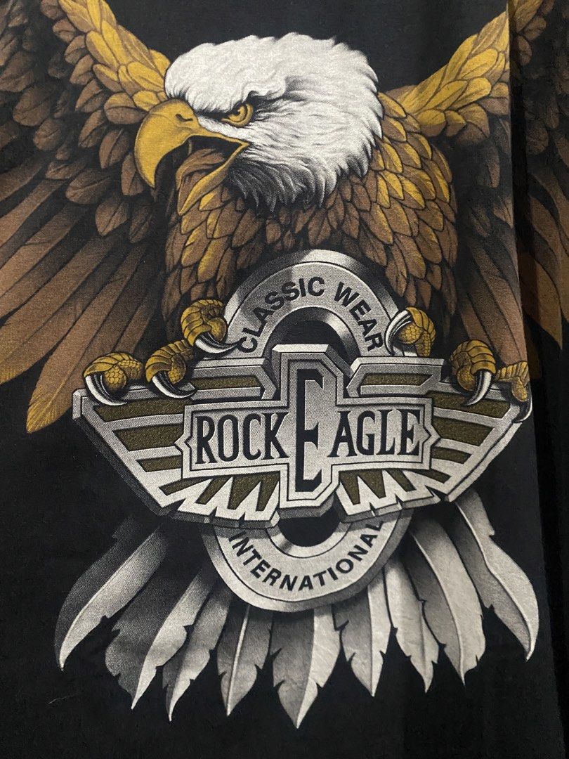 VINTAGE ROCK EAGLE - SINGLE STITCH BACK TO BACK PRINT SHIRT (Category: Tshirts & Polo Shirts ) located in Naga. Submitted by junked_garments (Listing ID 1439947794, Image 3). Description: VINTAGE ROCK EAGLE - SINGLE STITCH BACK TO BACK PRINT SHIRT CONDITION: EXCELLENT COLOR RATE: 9/10 ISSUE: MISSING NECK TAG MEASUREMENTS WIDTH: 23.5” LENGTH: 29.5” DM ME TO PURCHASE!.