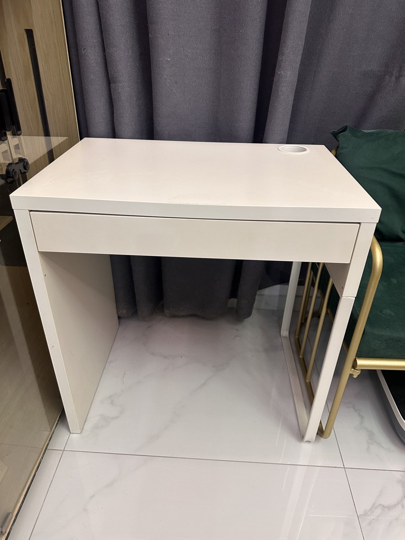 White Desk with Drawer, Furniture &amp; Home Living, Furniture, Tables ...