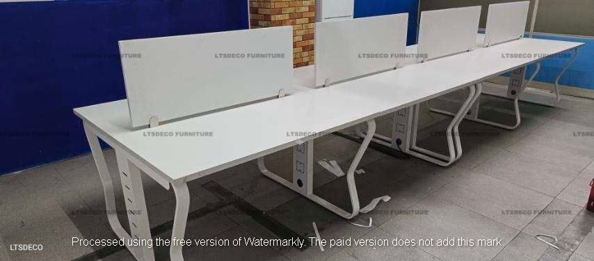 White Office Desk with Dividers Office Partition Office Office ...