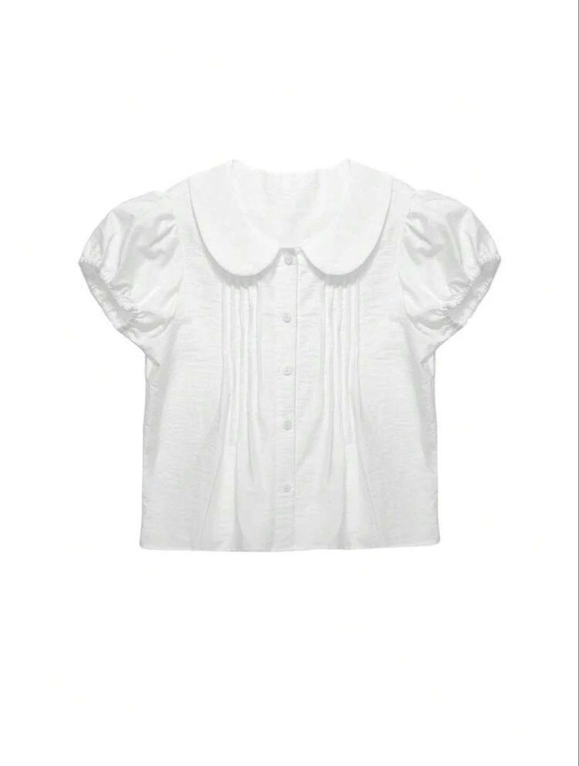 White Short Puff Sleeve Vintage Summer Blouse (Category: Blouses) located in Manila. Submitted by twabkeve (Listing ID 1439920859, Image 2). Description: .