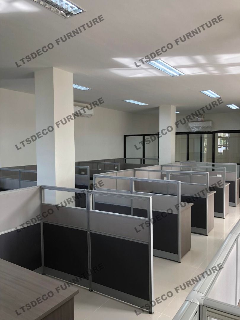 WORKSTATION TABLE CUBICLES OFFICE PARTITION FURNITURES WITH GLASS ...
