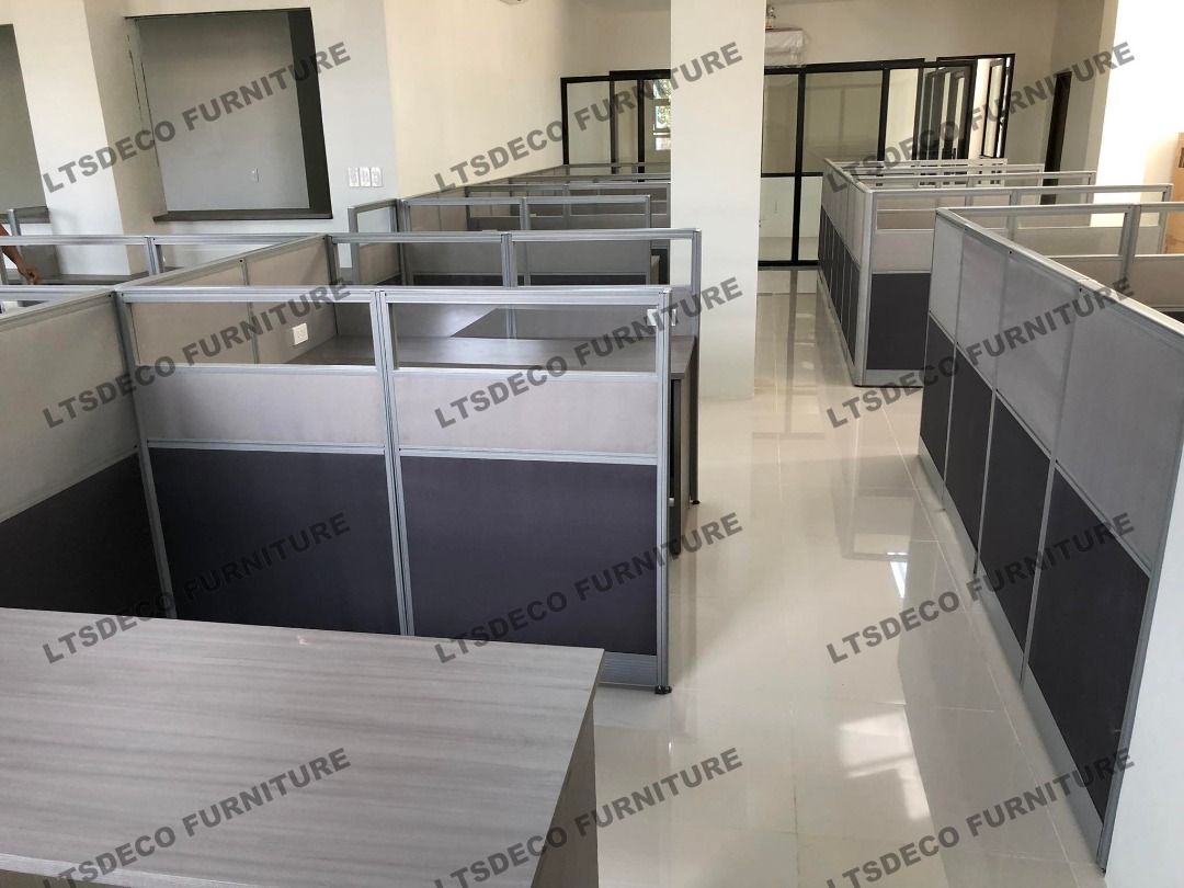 WORKSTATION TABLE CUBICLES OFFICE PARTITION FURNITURES WITH GLASS ...