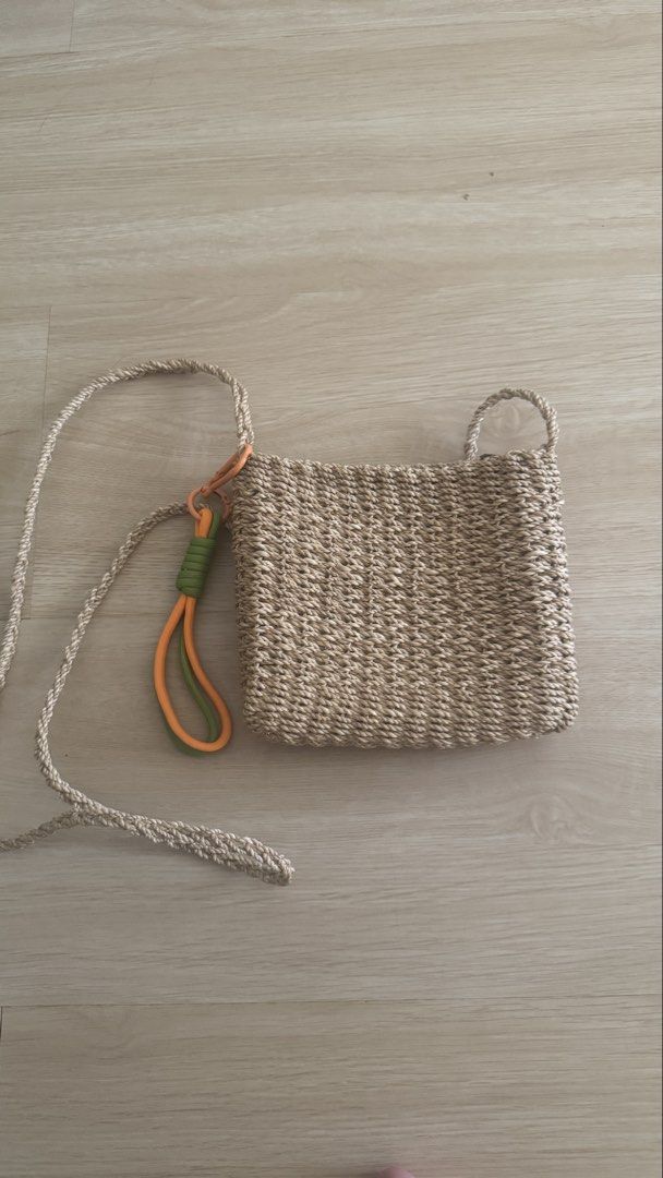 Woven Crossbody Bag with Zipper (Category: Cross-body Bags) located in Paranaque City. Submitted by migvee (Listing ID 1439853490, Image 1). Description: - Woven crossbody bag - Rectangular shape - Neutral color - Zipper closure - Adjustable long strap - Small top handle - Unique texture - Ideal for everyday wear.