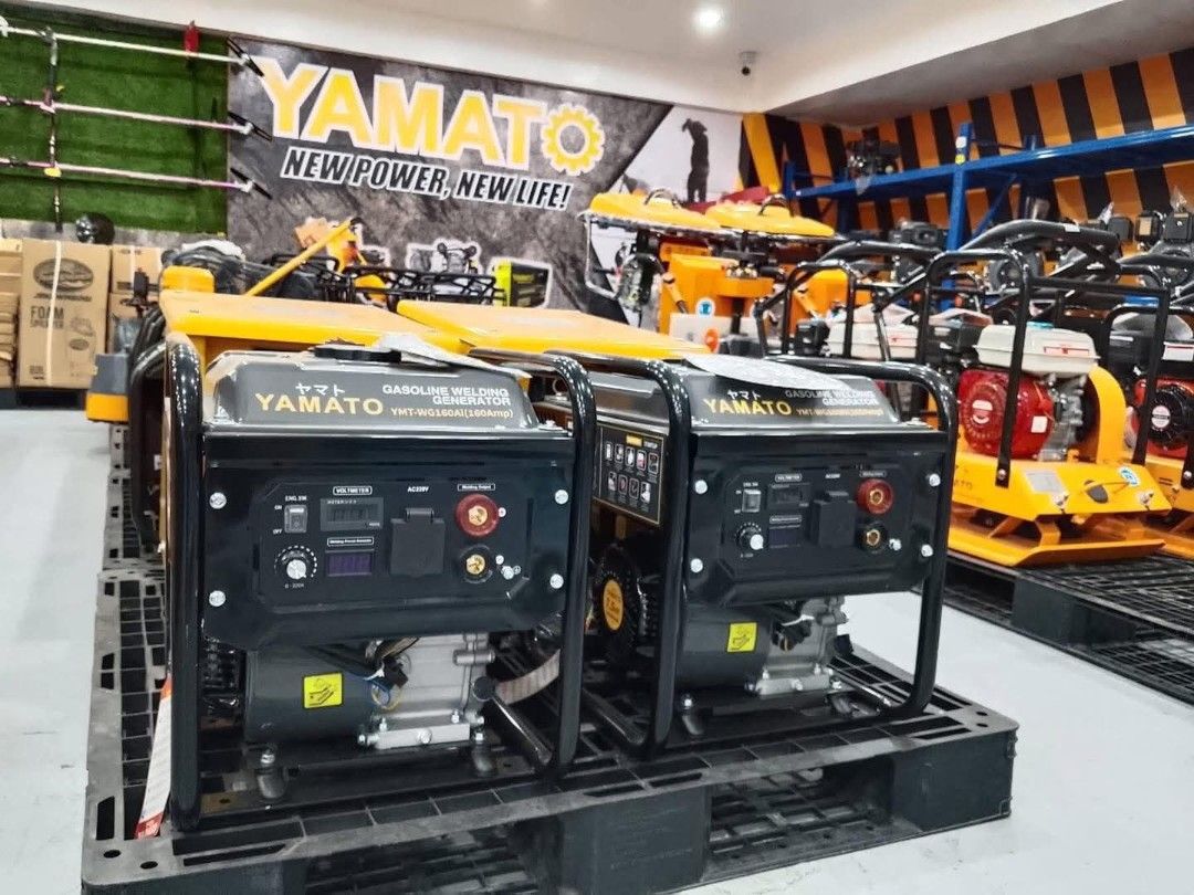 YAMATO GASOLINE WELDING GENERATOR (Category: Construction Tools & Equipment) located in Manila. Submitted by yang07_vhen (Listing ID 1439824543, Image 2). Description: YAMATO GASOLINE WELDING GENERATOR SPECS : ✅Rated Voltage: 220V ✅Rated Frequency: 60Hz ✅Rated Power: 2.0KW ✅COSΦ: 1 ✅DISPLACEMENT: 210CC ✅Max. Power: 2.2KW We’re Located 👇🏽👇🏽 1992-A L Sitio Aratan, Brgy. Pulong Santa Cruz, Santa Rosa Laguna ➡️We are 𝐎𝐏𝐄𝐍 EVERY: 𝐌𝐎𝐍𝐃𝐀𝐘 