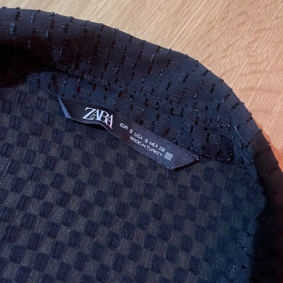 zara black longsleeve cover up (Category: Longsleeves) located in Taguig. Submitted by hello.111 (Listing ID 1439877608, Image 2). Description: slightly see through, can be used as a cover up loc: manila can ship via j&t or lalamove!!.