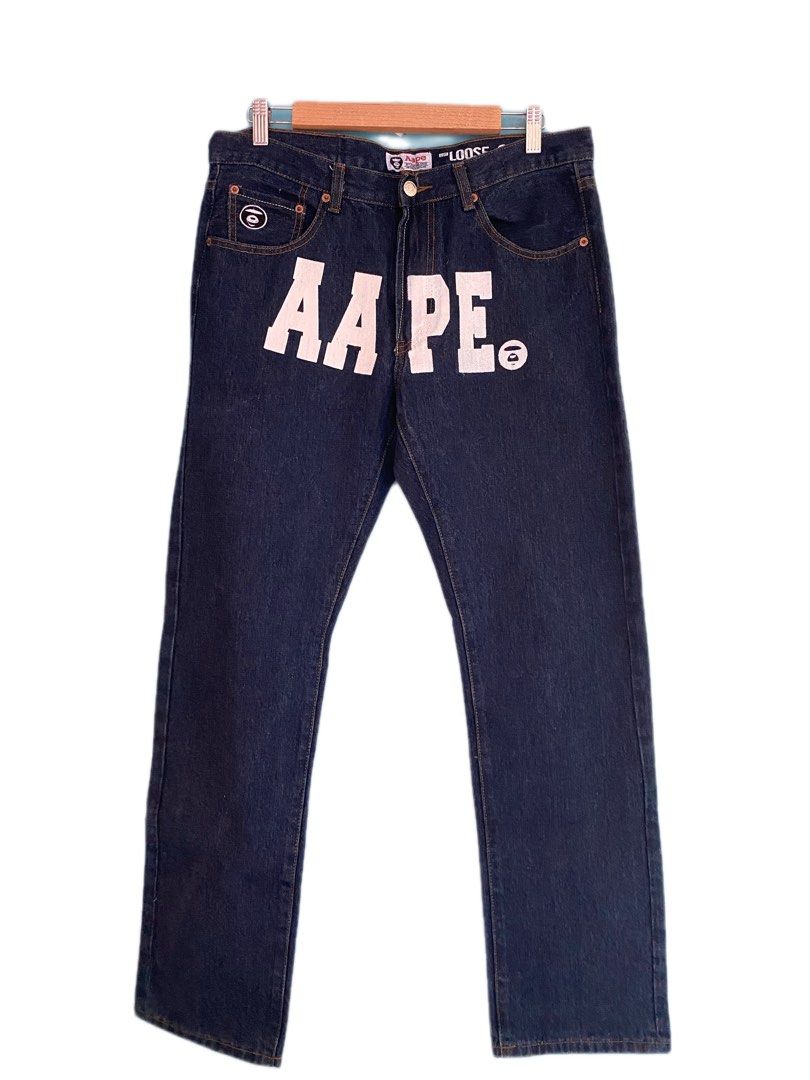 Aape Jeans (Category: Jeans) located in Liloan. Submitted by thehigherculture (Listing ID 1440075112, Image 1). Description: Aape Jeans Condition : excellent condition, super crispy Size : 32 Dimensions : 32 waist 40 length Issue : none 📥.