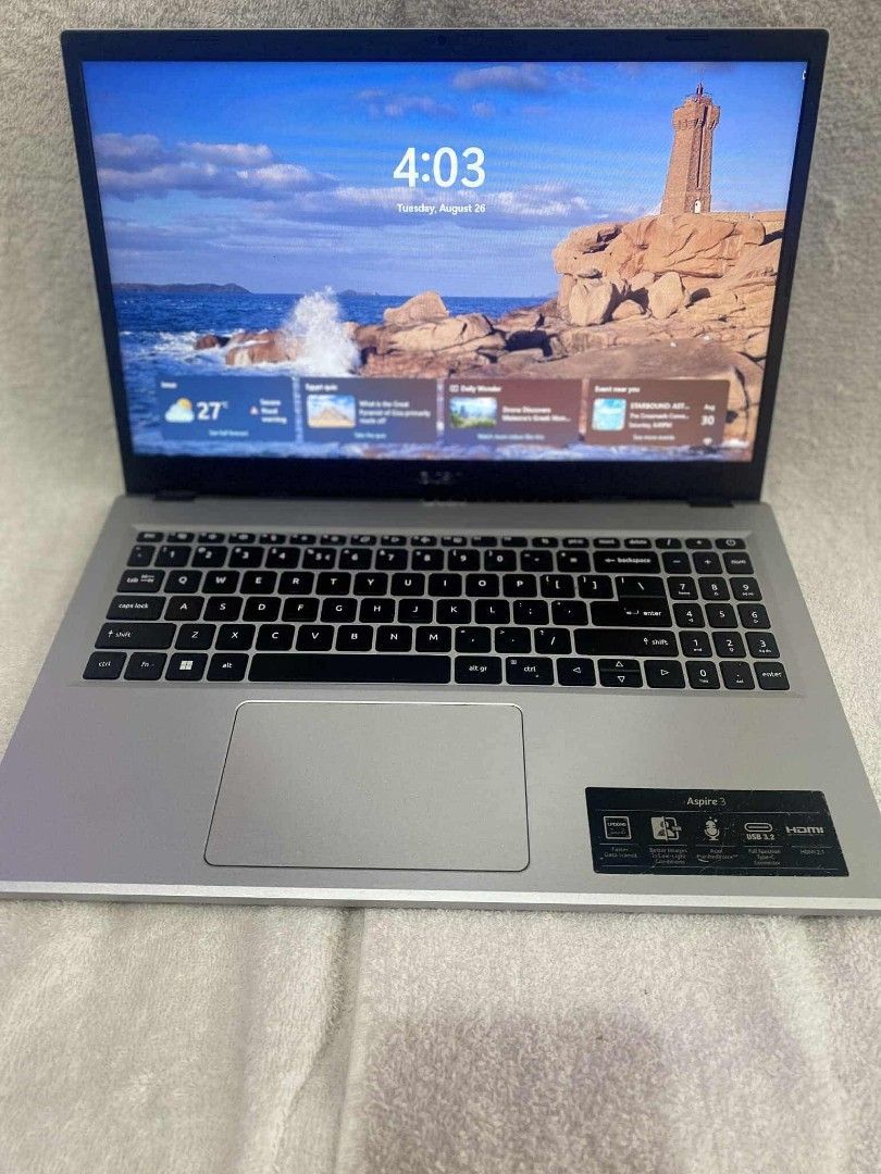 ACER ASPIRE 3 12K ONLY (Category: Laptops & Notebooks) located in Las Pinas. Submitted by liyonnice22334 (Listing ID 1440162159, Image 1). Description: !! Acer Aspire 3!! 12K LOWESTT Lightly used, no dents, minor scratches sa panel sa baba good as new — Fast performance - Ryzen 5 7520U, 8GB RAM, 256GB SSD Perfect for school, work, or everyday use Battery in good health, comes with original charger, 75% battery health Freshly cleaned & reset - rea