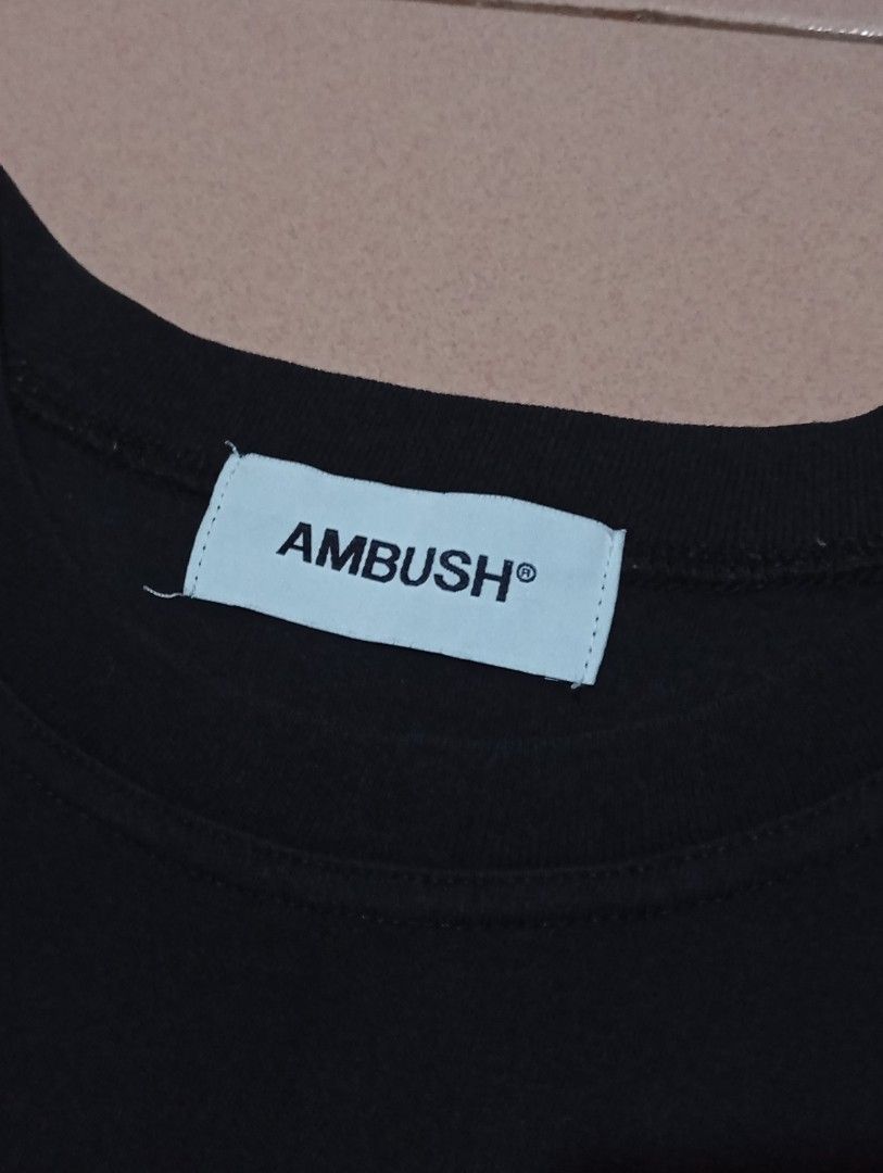 AMBUSH X AMAZON AW18 collab tee ( Japan exclusive) (Category: Tshirts & Polo Shirts ) located in Labo. Submitted by hikari_archive (Listing ID 1440169113, Image 3). Description: AMBUSH X AMAZON AW18 collab tee ( Japan exclusive) size 2 on tag dimes: inches width: 19.10 length: 28.10 - very good condition - issue baby hairlines on print, need wash.