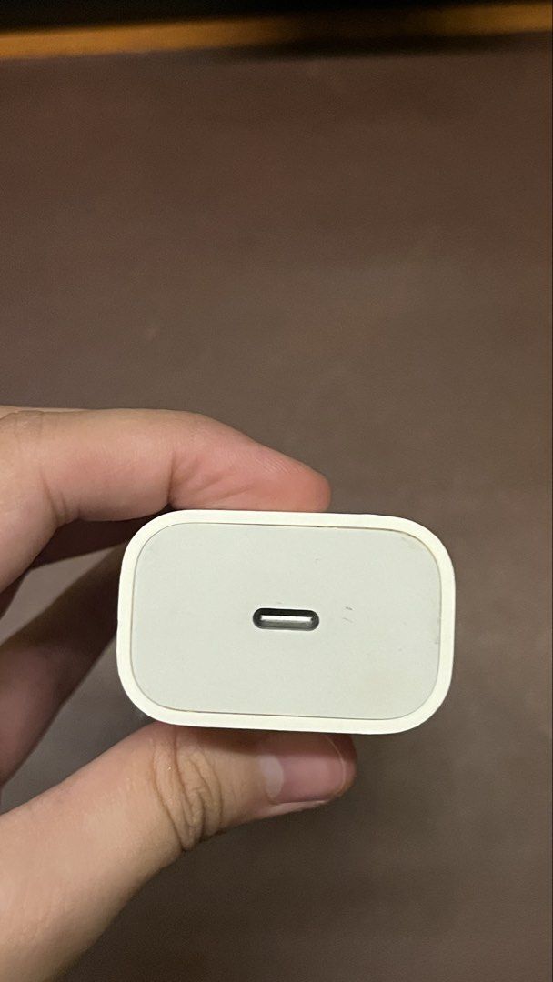 Apple 20W USB-C Power Adapter (Category: Chargers & Cables) located in San Juan City. Submitted by kaelarafer (Listing ID 1440131630, Image 3). Description: Apple 20W USB-C Power Adapter Original; no box One for ₱800, both for ₱1500.