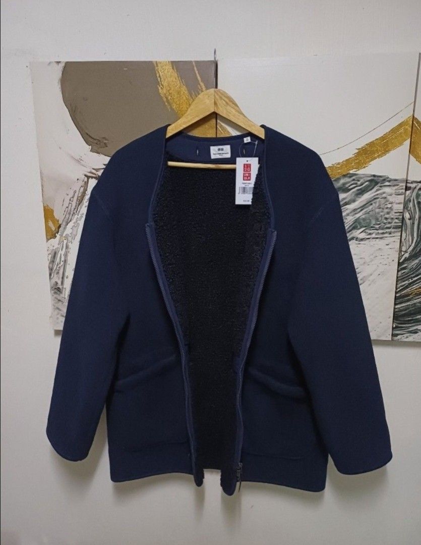 AUTHENTIC UNIQLO COLLABORATION ENGINEERED GARMENTS COLLAR LESSJACKET,Original Price Php12,000 (Category: Coats, Jackets and Outerwear) located in Magalang. Submitted by itskate_cc (Listing ID 1440137119, Image 2). Description: Fleece Sa Inside kaya makapal, Best fitting is Large Actual size using inches Armpit to Armpit/ 25 Lenght/32 fittings is Large Excellent Condition, Issue:0 Message if you have any other question about sizing. We do shipping
