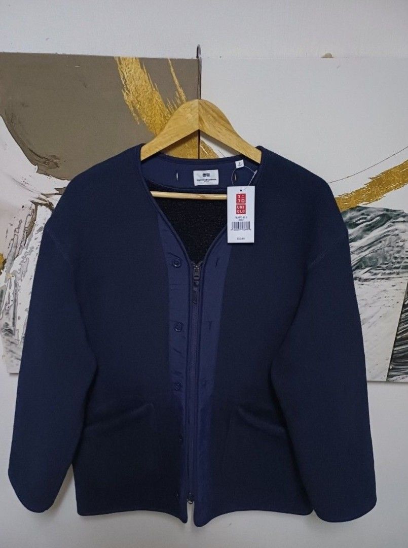 AUTHENTIC UNIQLO COLLABORATION ENGINEERED GARMENTS COLLAR LESSJACKET,Original Price Php12,000 (Category: Coats, Jackets and Outerwear) located in Magalang. Submitted by itskate_cc (Listing ID 1440137119, Image 1). Description: Fleece Sa Inside kaya makapal, Best fitting is Large Actual size using inches Armpit to Armpit/ 25 Lenght/32 fittings is Large Excellent Condition, Issue:0 Message if you have any other question about sizing. We do shipping