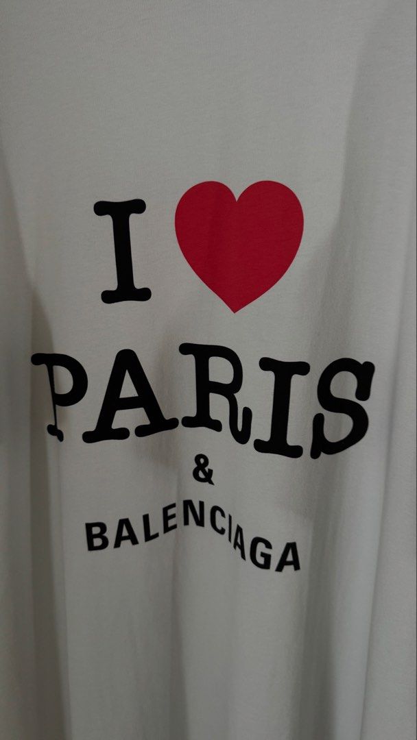 Balenciaga I Love Paris Tshirt (Category: Luxury Apparel) located in San Fernando. Submitted by mnlt_o (Listing ID 1440045568, Image 3). Description: Brandnew Never worn Purchased in Paris 26x34 Fixed Price: 21,000 Location: San Fernando, Pampanga.