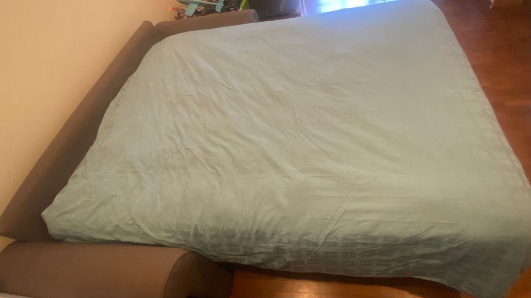 Bed Frame IKEA (Category: Bed Frames & Mattresses) located in Singapore. Submitted by r1310 (Listing ID 1440073159, Image 1). Description: - Sofa bed frame IKEA brand - Queen size - Modern design, fits most bedrooms - Only bed frame (without mattress).