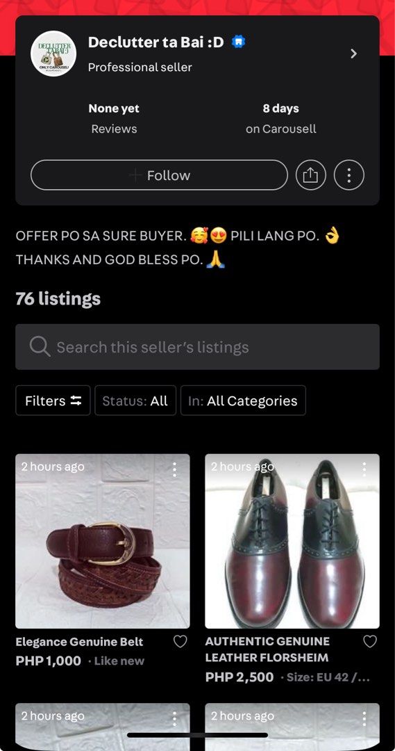 BEWARE PO SA ACCOUNT NA ITO. (Category: Announcements) located in Manila. Submitted by junejanuary (Listing ID 1440170723, Image 1). Description: - Ang nakapost sa account na ito ay mga ALREADY SOLD ITEMS po namin. Kaya ingat po.