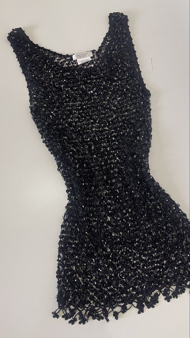 Black Fully Beaded Top Coverup (Category: Sleeveless) located in Cavite. Submitted by devilourea (Listing ID 1440156084, Image 2). Description: .
