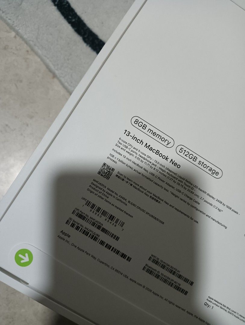 BNIB 512GB Blush MacBook Neo465096757048791042