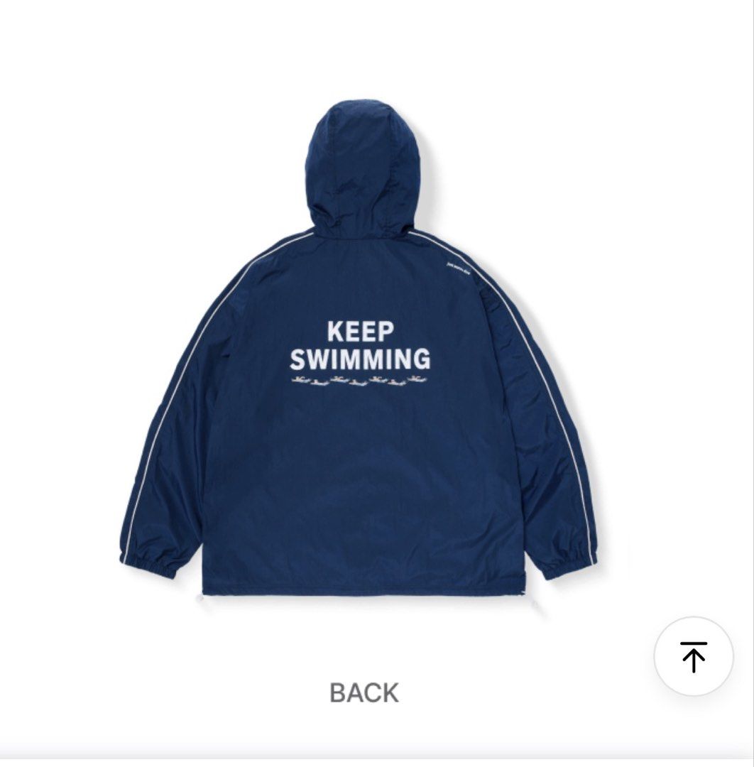 BTS Official Swim Merch Wind Jacket (Swim) (Category: Coats, Jackets and Outerwear) located in Manila. Submitted by oreomcplurii (Listing ID 1440102218, Image 2). Description: - Authentic BTS Wind Jacket (Swim) from Weverse Shop - Secured from 2nd pre-order (ship out June 22 - 29) -FAST ETA to PH - Design: 'KEEP SWIMMING' graphic printed on the back - Sizing: Please refer to the size chart in the product photos for accurate measurements Location: