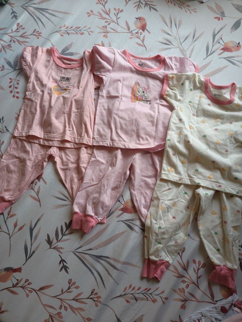 [bundle] Bebe by Soen terno pajamas (Category: Babies & Kids Fashion) located in Santa Rosa. Submitted by authenticsforless (Listing ID 1440010195, Image 2). Description: take all 3 sets of pajamas minor signs of usage good for 9 months old.