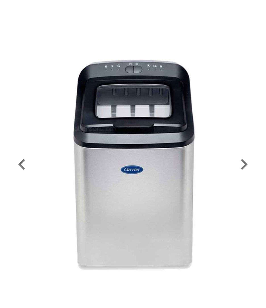 Carrier Portable Ice Maker (Category: Other Kitchen Appliances) located in Quezon City. Submitted by booksandcoffees (Listing ID 1440178367, Image 1). Description: Condition: Premium Condition (almost new) Brand: Carrier Retail Price Range: ₱9,900 - ₱11,200 Selling Price: ₱8,500 (price negotiable for sure buyer) RFS: Decluttering, not frequently used Specs: - 15 Liters Ice Capacity - 2.8 Liters Water Tank Capacity - R600a Refrigerant - Carrier Ic