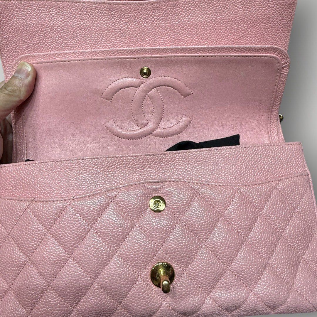 chanel classic medium double flap (Category: Luxury Bags & Wallets) located in Quezon City. Submitted by bhyngluxuryfindsph (Listing ID 1439417774, Image 2). Description: Rare color. Caviar series 9 like new condition message us on fb at bhyngluxuryfindsph or on ig bhyngluxuryfindsph_.