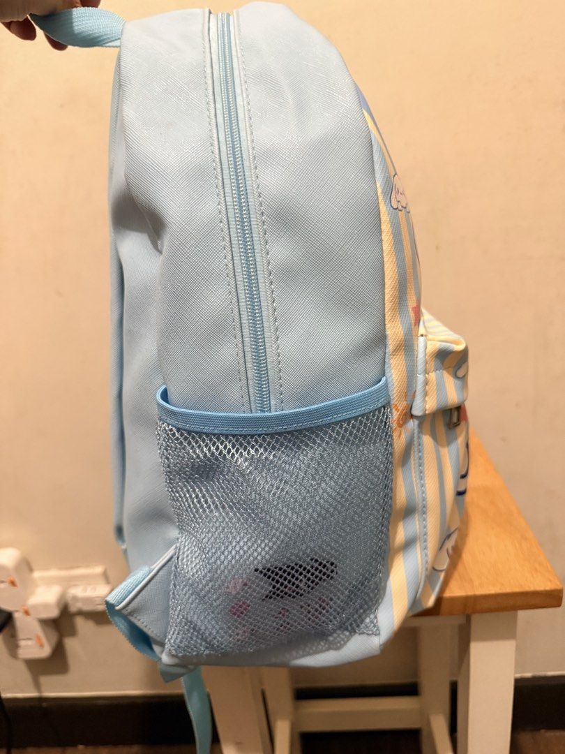 Cinnamoroll School Backpack (Category: Babies & Kids Fashion) located in Muntinlupa City. Submitted by prelovedbypnx (Listing ID 1440103256, Image 3). Description: • Preloved – Good condition • Cinnamoroll school backpack • Spacious main compartment • Ideal for school, travel, or everyday use • Please see photos for actual condition and any signs of wear 📍 Muntinlupa 💳 Payment first before shipping 🚚 Shipping c/o buyer 📦 RFS: Decluttering 📩 