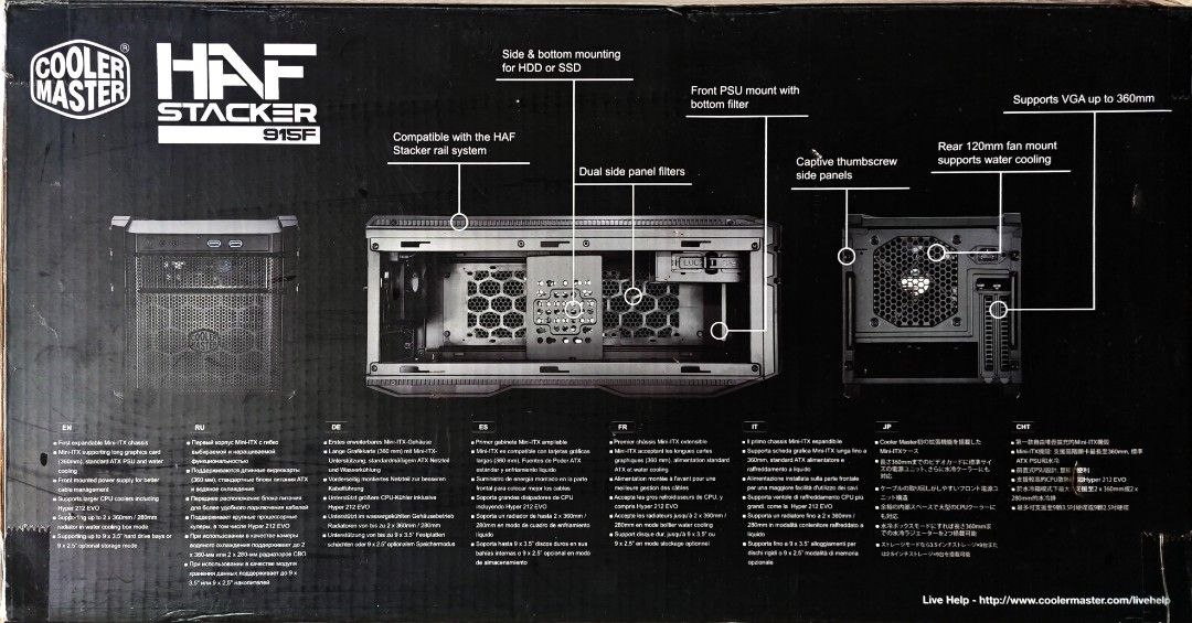 Cooler Master HAF Stacker 915F ITX Computer Case464610891724892161