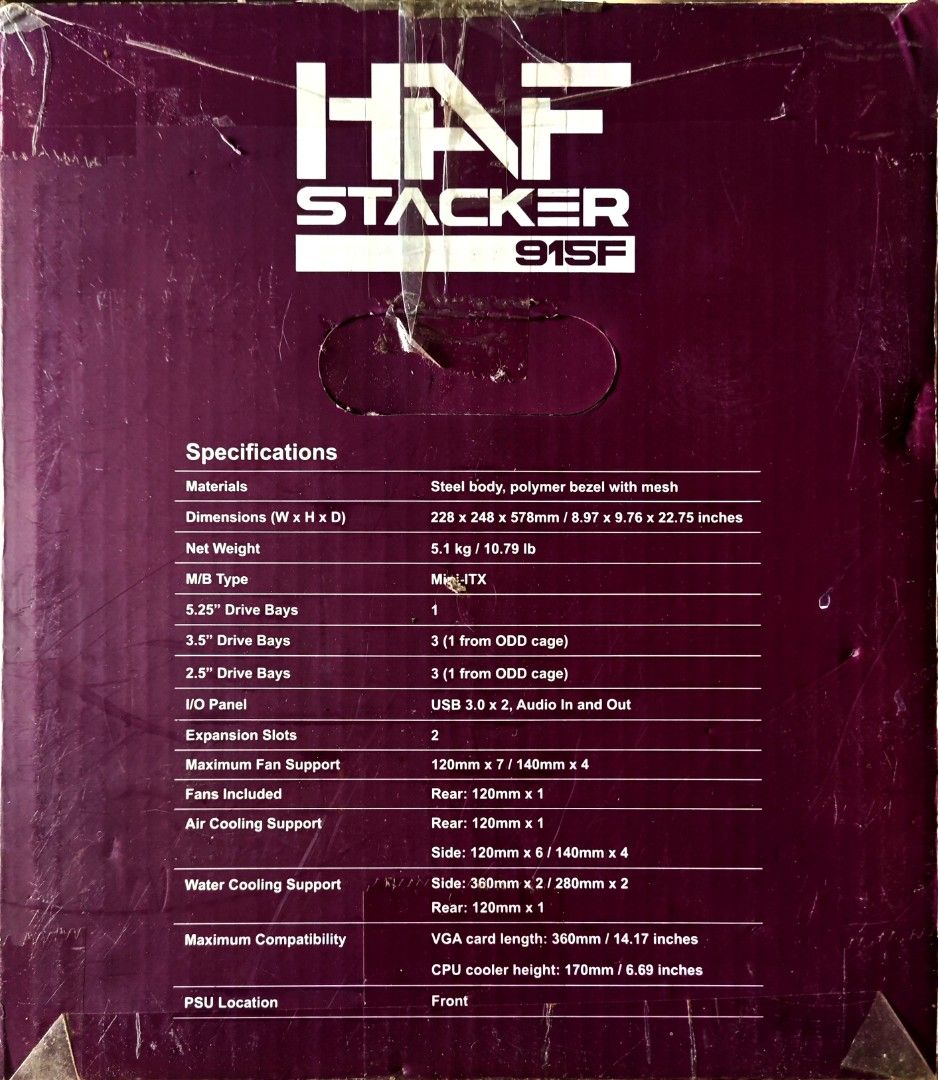 Cooler Master HAF Stacker 915F ITX Computer Case464610891724892162