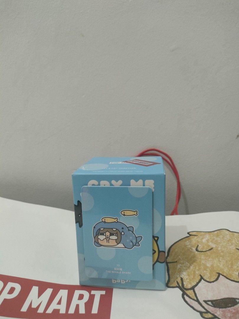 Cry me an Ocean figure Secret (Category: Designer & Blind Box Toys) located in Makati City. Submitted by toyfsph (Listing ID 1440029739, Image 1). Description: Cry me an Ocean figure Secret The Whale Shark lalamove/J&T.