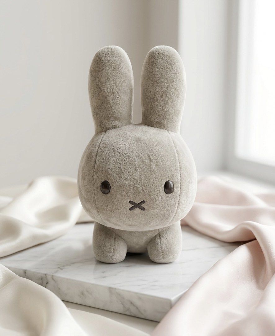 Dick Bruna Miffy Bunny Plush Toy Grey (Category: Plushies & Soft Toys) located in Manila. Submitted by ionajjj (Listing ID 1440034941, Image 1). Description: - Cute and cuddly Miffy bunny plush toy - Soft grey exterior - Iconic Miffy face with black button eyes and 'X' mouth - Perfect for collectors or as a charming decorative piece - A delightful addition to any Miffy fan's collection PRICE IS NEGOTIABLE. JUST SEND ME A PM :)).