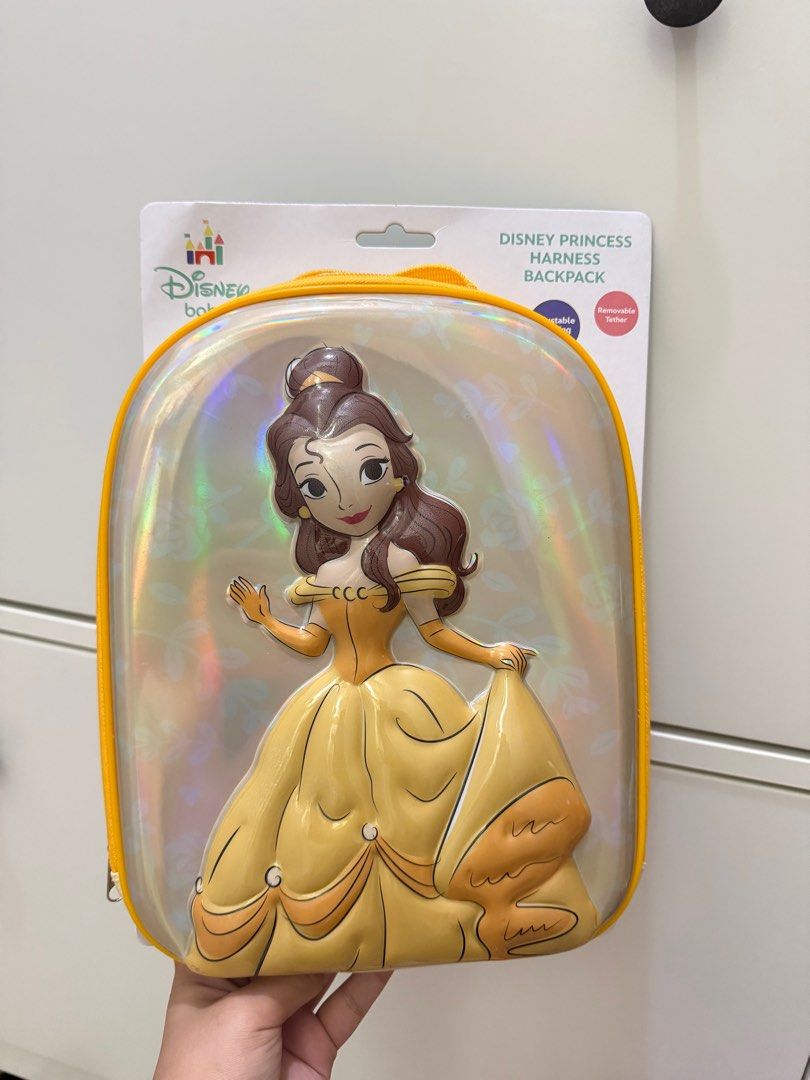 Disney Princess Belle Harness Backpack (2 available) (Category: Babies & Kids Fashion) located in Mandaluyong City. Submitted by projectsaleph (Listing ID 1440124194, Image 1). Description: - Adorable Disney Princess Belle harness backpack - Features a holographic design - Includes a 3D Belle character - Removable safety tether included - Adjustable straps for a comfortable fit - Perfect for toddlers and young Disney fans.