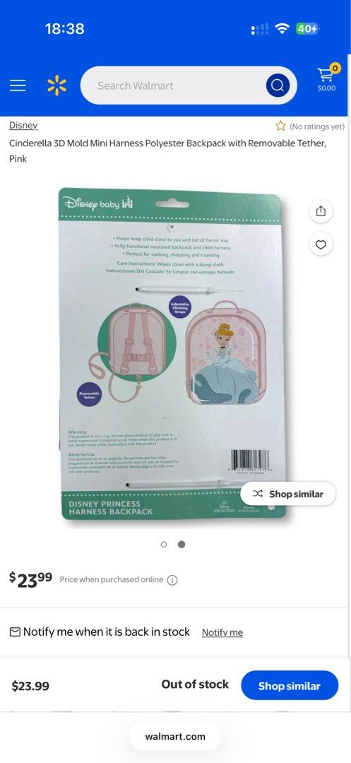 Disney Princess Belle Harness Backpack (2 available) (Category: Babies & Kids Fashion) located in Mandaluyong City. Submitted by projectsaleph (Listing ID 1440124194, Image 2). Description: - Adorable Disney Princess Belle harness backpack - Features a holographic design - Includes a 3D Belle character - Removable safety tether included - Adjustable straps for a comfortable fit - Perfect for toddlers and young Disney fans.
