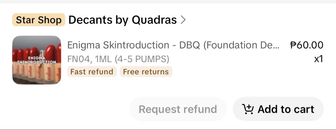 Enigma Foundation FN04 & Strokes Foundation Light Neutral (Category: Makeup) located in Makati City. Submitted by vrgraika (Listing ID 1440108395, Image 3). Description: (check photos kung anong price sya if sa online bbili) this is perfect if hesitant ka pa sa shade match mo! get this both especially if you're a light neutral girlie like me!! selling this to help other girlies kasi hello 1 swatch lang naman need mo to know if it's your shade 😭 