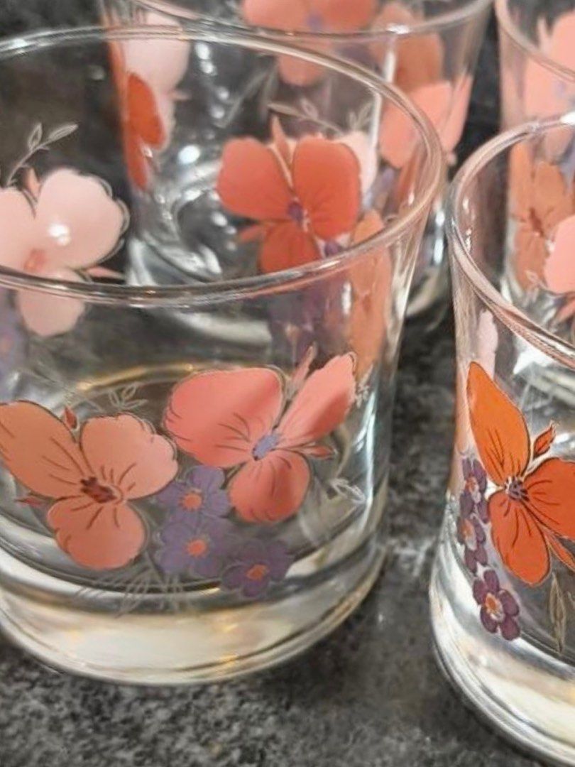 Floral Whisky Glass (Category: Dinnerware & Cutlery) located in Quezon City. Submitted by kmdina (Listing ID 1440010522, Image 2). Description: High quality glassware with durable embossed floral print From my lola’s collection. It is around 30 years old. Best for mocktails, cocktails and alchohol neat or on the rocks..