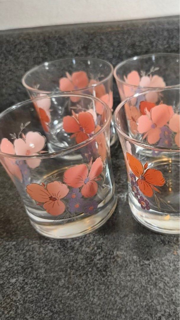Floral Whisky Glass (Category: Dinnerware & Cutlery) located in Quezon City. Submitted by kmdina (Listing ID 1440010522, Image 3). Description: High quality glassware with durable embossed floral print From my lola’s collection. It is around 30 years old. Best for mocktails, cocktails and alchohol neat or on the rocks..